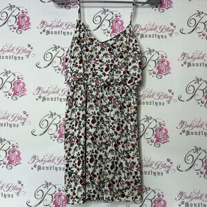 Divided dress flowers pink white green yellow purple Floral Dress